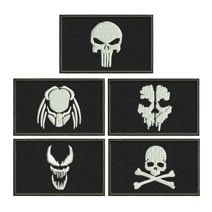 Patch Brodé Logo Skull 3D – Patch Tactique à Fixation par Crochet et Boucle – pour Vêtements, Sacs à Dos, Casquettes et Jeans - BLACKBEARD OUTDOOR INDUSTRIES