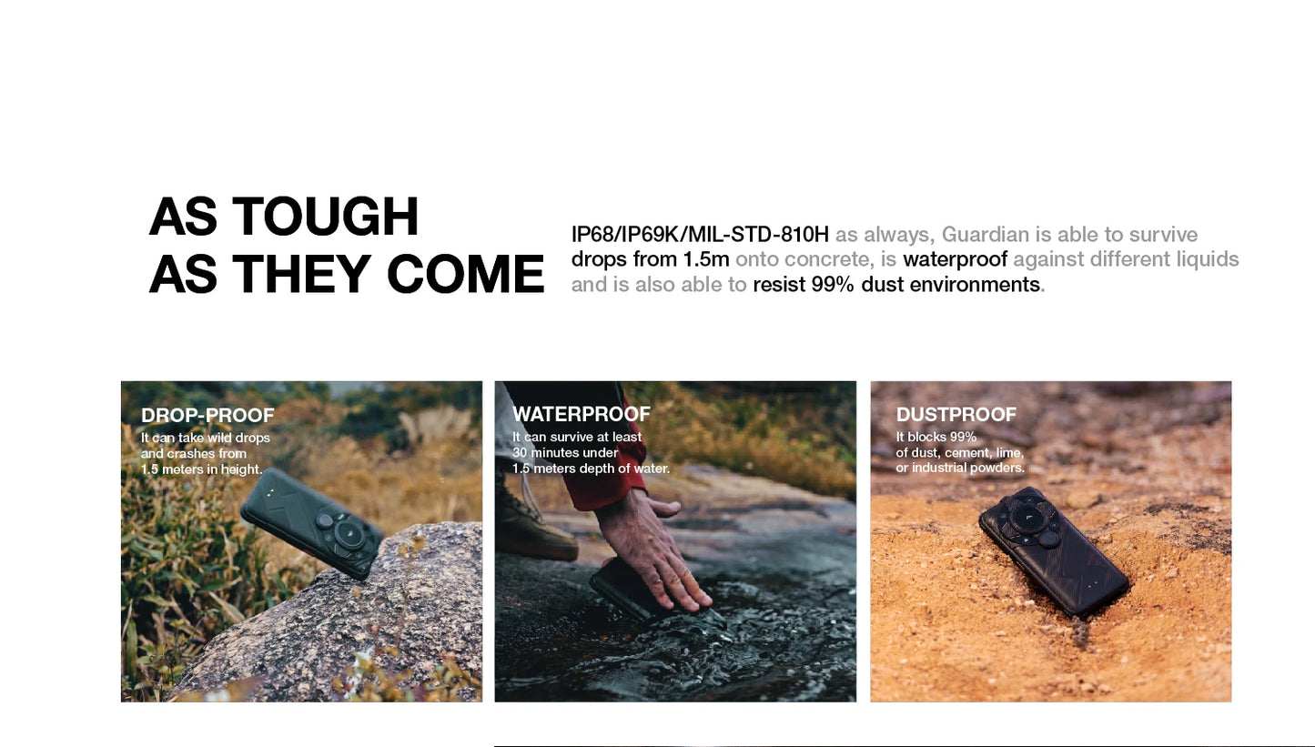 AGM G2 Guardian 5G – Smartphone Rugged avec Imagerie Thermique Longue Portée - BLACKBEARD OUTDOOR INDUSTRIES
