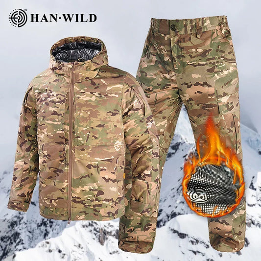 Ensemble d’Hiver Chasse Outdoor – Veste et Pantalon Camouflage Épais, Chauds, Imperméables, Uniforme Tactique Résistant à l’Usure - BLACKBEARD OUTDOOR INDUSTRIES