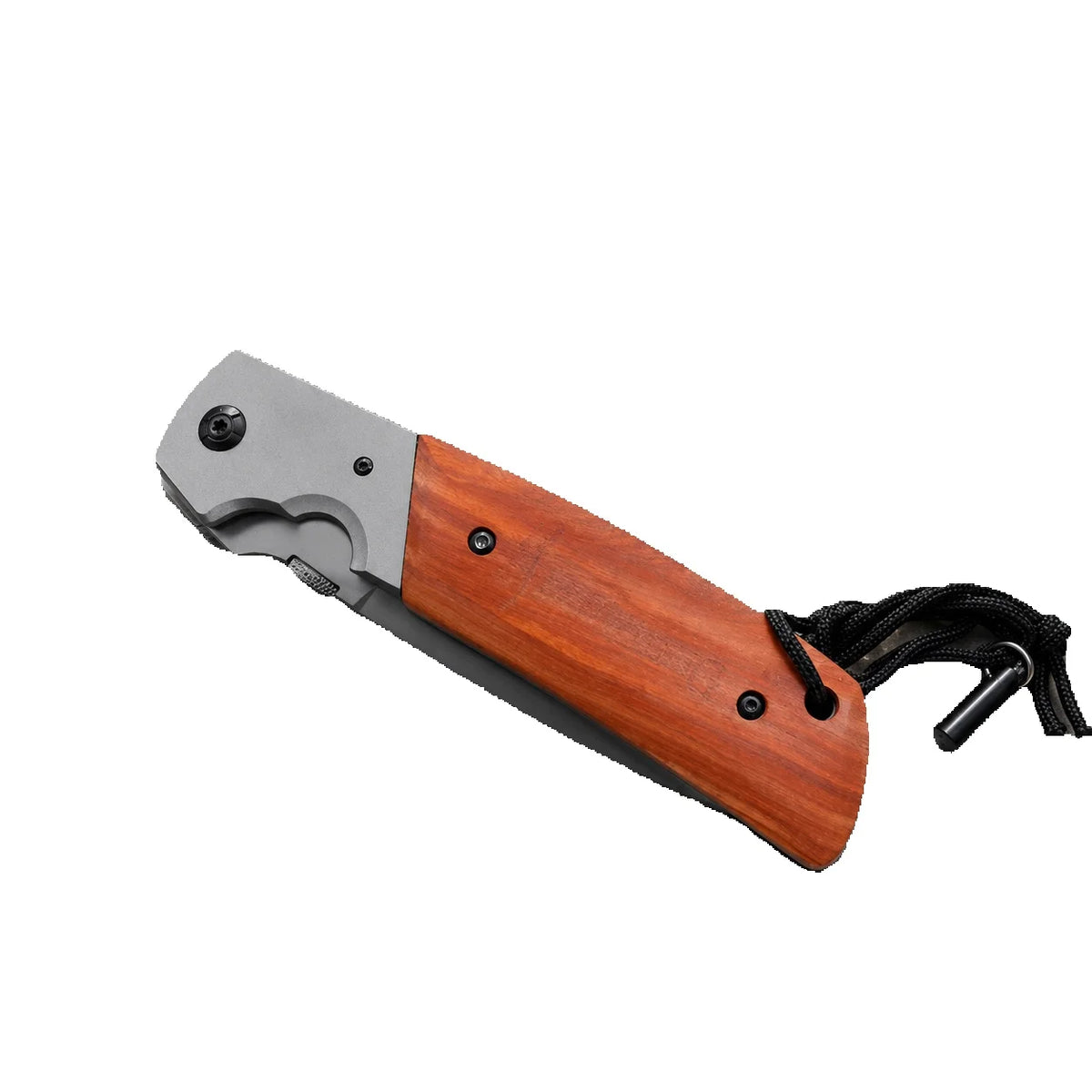 Couteau pliant de poche avec finition bois pour randonnée