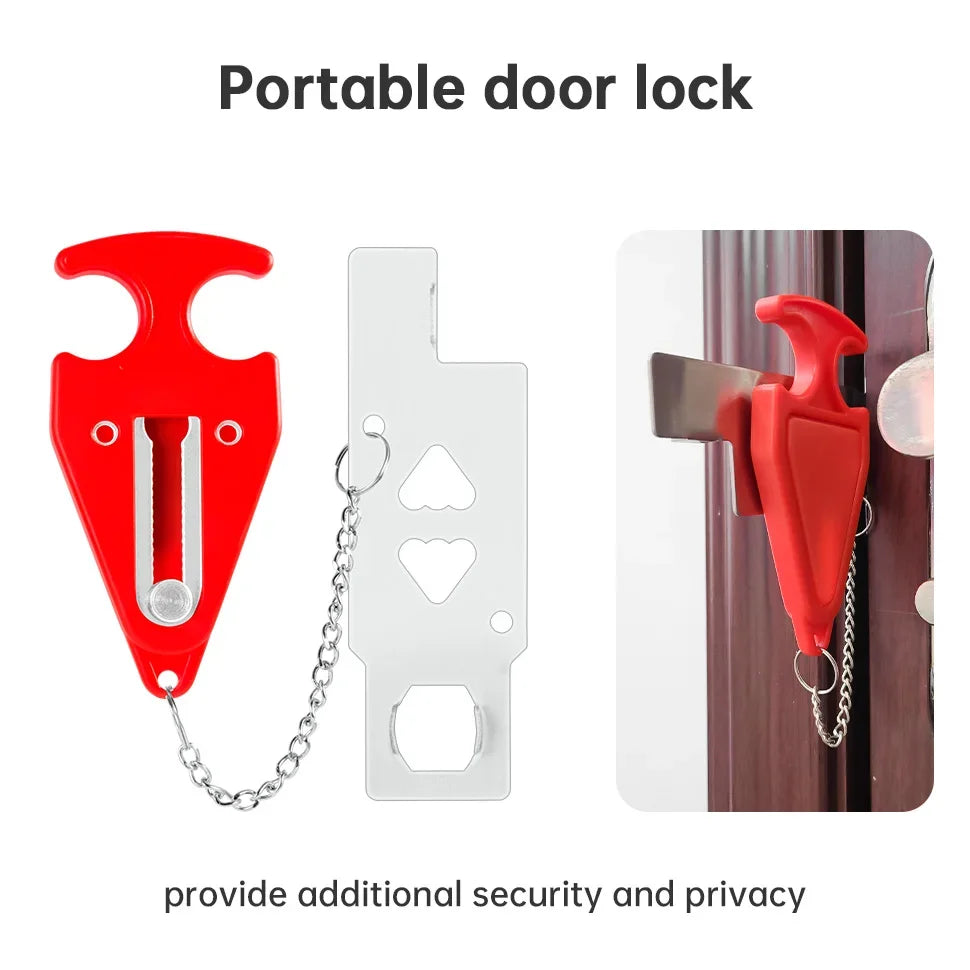 Alarme Bloqueur de Porte 120dB + Verrou Portable — Kit Sécurité Maison & Voyage - BLACKBEARD OUTDOOR INDUSTRIES