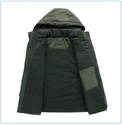 Parka Homme Hiver Chaude – LZLLTT Avec Capuche Amovible | Doublure Polaire | Multipoches | -30°C à +5°C - BLACKBEARD OUTDOOR INDUSTRIES