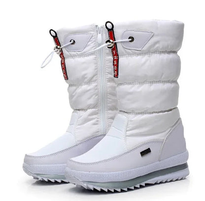 Bottes d'hiver fourrées à plateforme, modèle 686