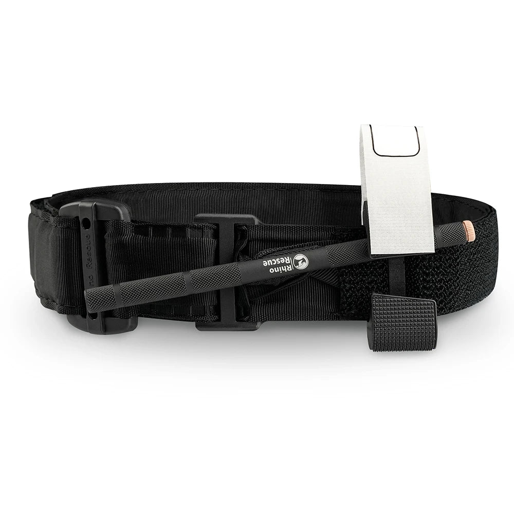 Garrot Tactique Métallique RHINO RESCUE – Tourniquet Combat 4 cm × 95 cm, Certifié CE/ISO/FDA