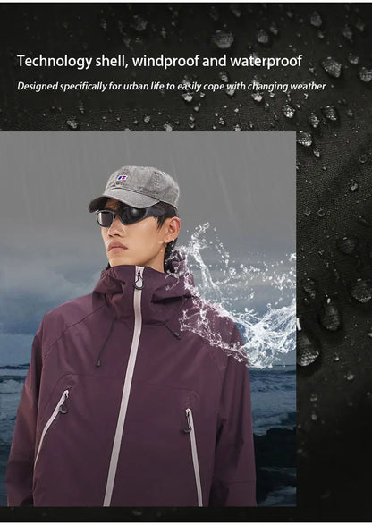 Veste de Randonnée Imperméable et Coupe-Vent Unisexe avec Capuche – Veste de Sport Haute Qualité pour Randonnée, Course et Escalade - BLACKBEARD OUTDOOR INDUSTRIES