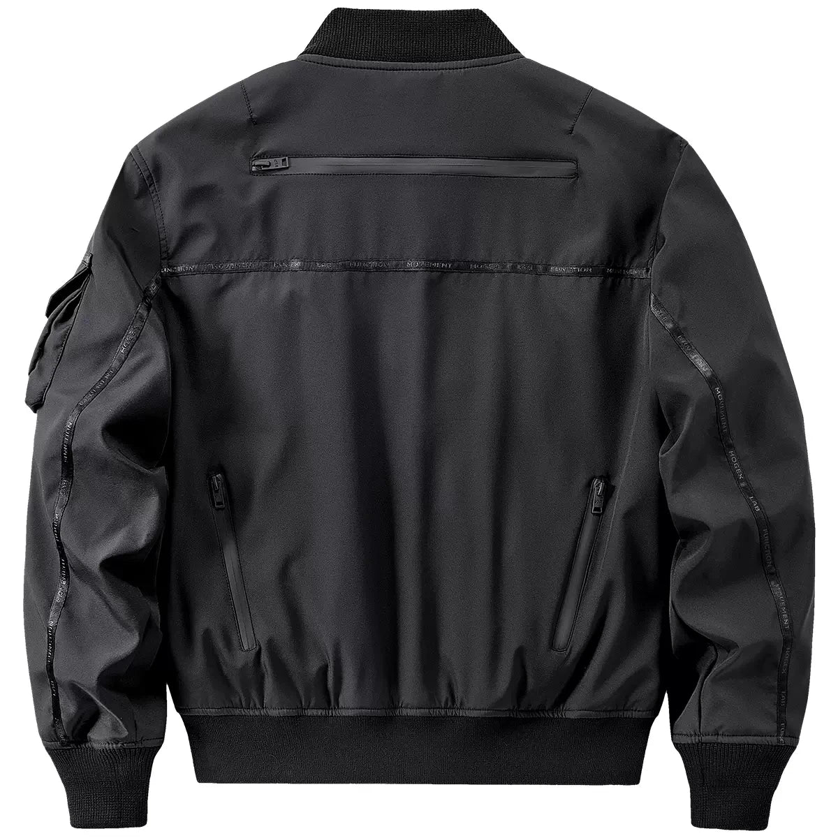 Blouson Bomber Tactique Noir Homme - Multipoches, Coupe-Vent Techwear