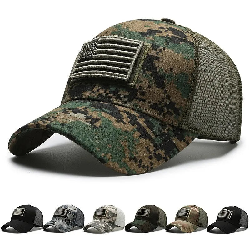 Casquette Tactique Camouflage Militaire Réglable | Broderie Drapeau - BLACKBEARD OUTDOOR INDUSTRIES