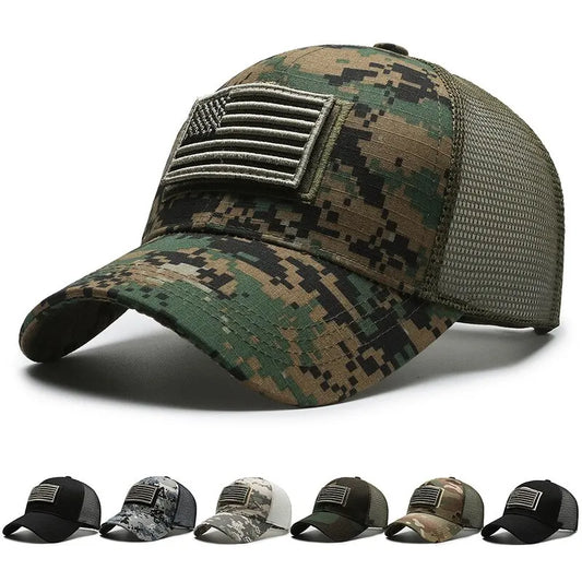 Casquette Tactique Camouflage Militaire Réglable | Broderie Drapeau - BLACKBEARD OUTDOOR INDUSTRIES
