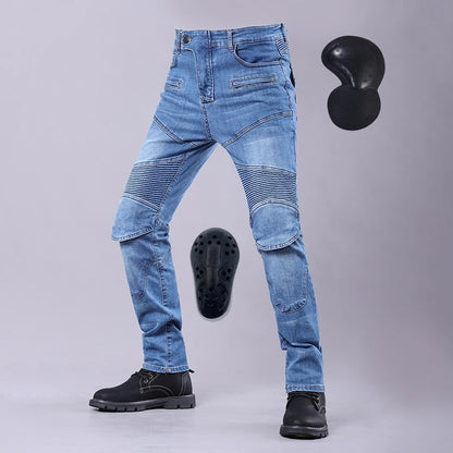Jean tactique renforcé 4 saisons à protections amovibles