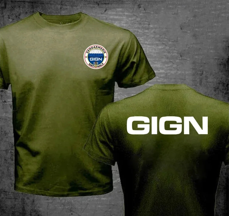 T-Shirt Gendarmerie Française PSIG Homme – Coton, Manches Courtes, Col Rond - BLACKBEARD OUTDOOR INDUSTRIES