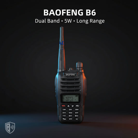 Talkie-Walkie Baofeng BF-UVB6 Dual Band VHF/UHF 5W – Étanche IP67, Portée 10 km