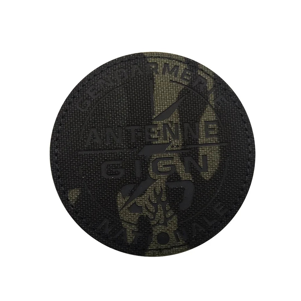 Patch PVC GIGN Gendarmerie France IR Réfléchissant – Hook & Loop | Brassard & Épaulette