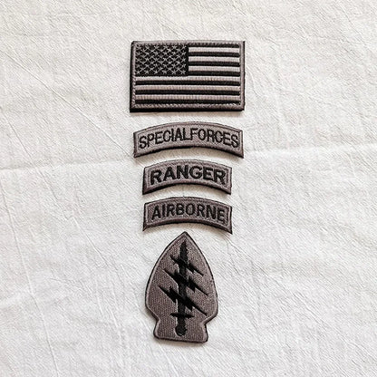 Patch Brodé Forces Spéciales avec Drapeau des États-Unis –  avec Velcro pour Casque, Vêtements et Équipements Militaires - BLACKBEARD OUTDOOR INDUSTRIES