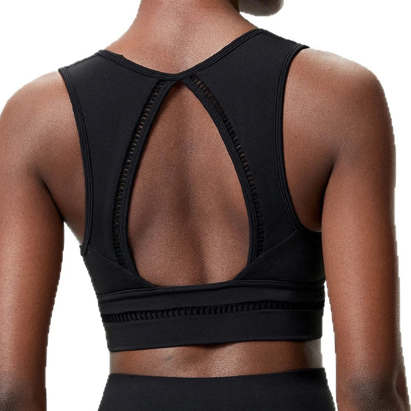 Brassière Sport Femme Col Carré – Maintien Fort, Yoga, Running, Fitness