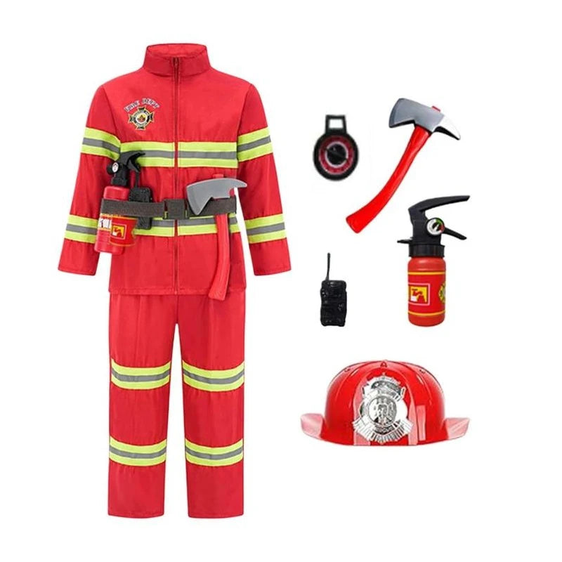 Costume Pompier Enfant Complet – Déguisement Sapeur-Pompier avec Accessoires - BLACKBEARD OUTDOOR INDUSTRIES