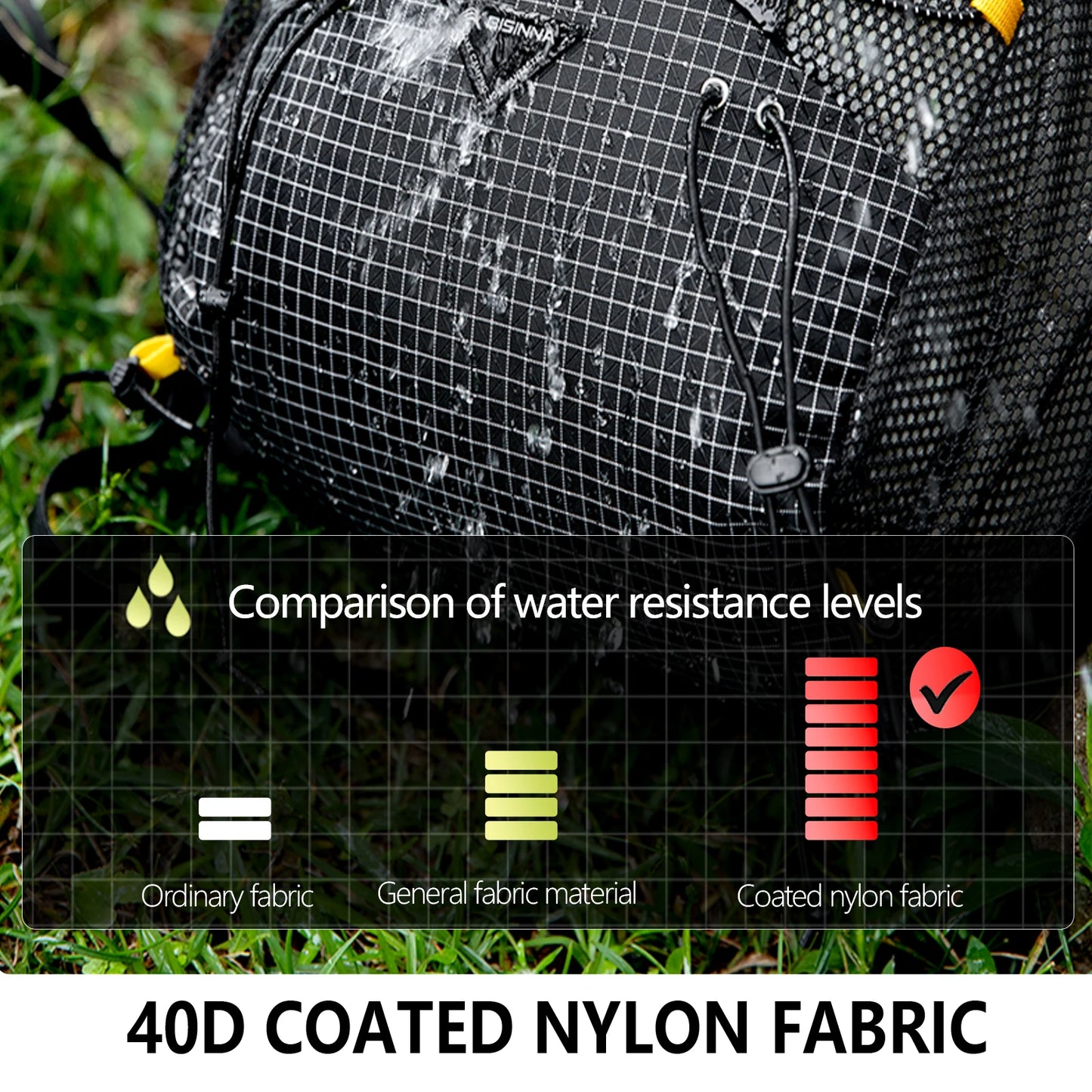 Sac à Dos Ultraléger 35L BISINNA – Randonnée, Camping, Trekking Homme Femme