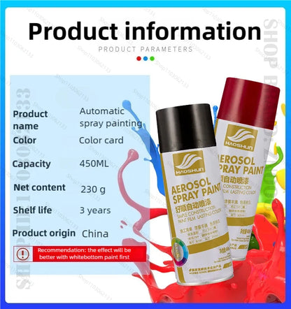 Lot de 2 Bombes de Peinture en Spray 450 ml – Multi-surfaces - BLACKBEARD OUTDOOR INDUSTRIES