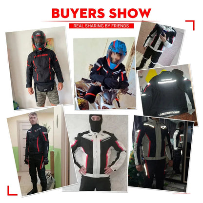 Motorcycle Jacket Waterproof Motorcross Jacket Pants Moto Jacket Windproof Riding Motorbike Clothes With Protective Gear M-3XL BLACKBEARD OUTDOOR INDUSTRIES