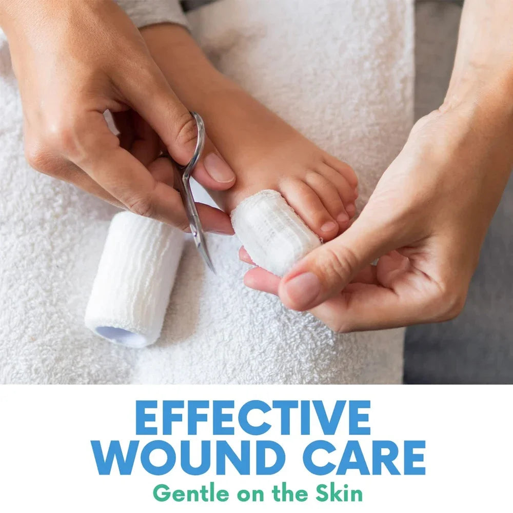 Bandages de Gaze Respirants - 4 Rouleaux - Fournitures de Premiers Secours Premium pour Aventuriers - Flexible - Bande de Pansement pour Soins des Plaies BLACKBEARD OUTDOOR INDUSTRIES