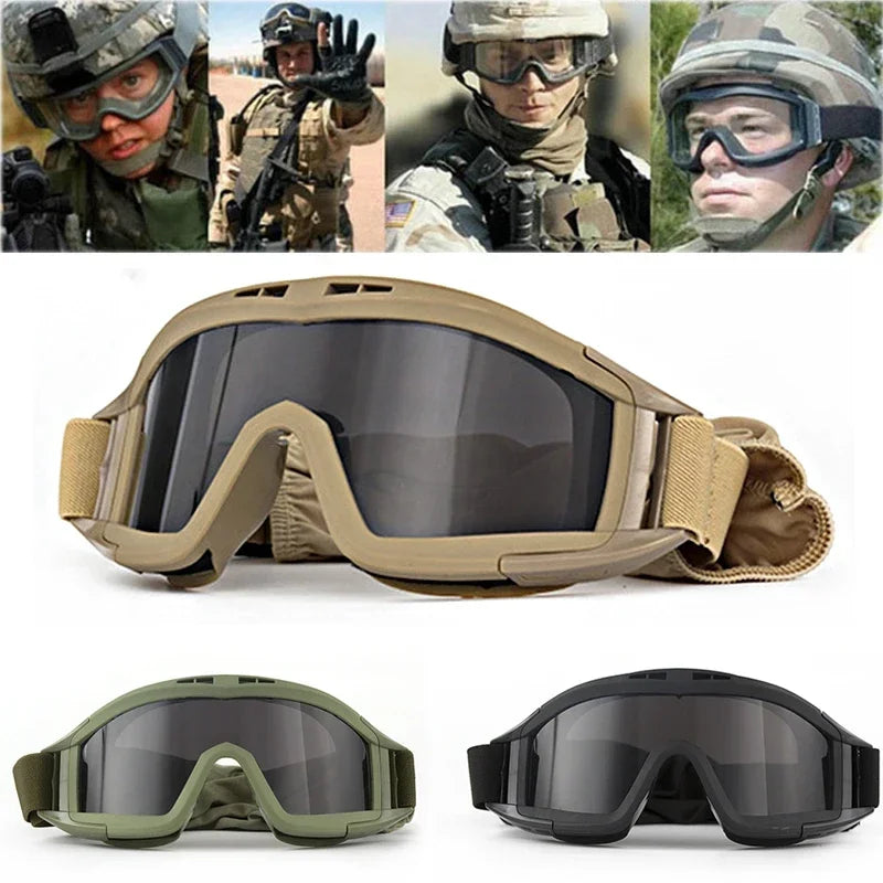 Lunettes tactiques à 3 jeux de verres interchangeables