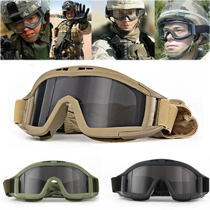 Lunettes tactiques à 3 jeux de verres interchangeables