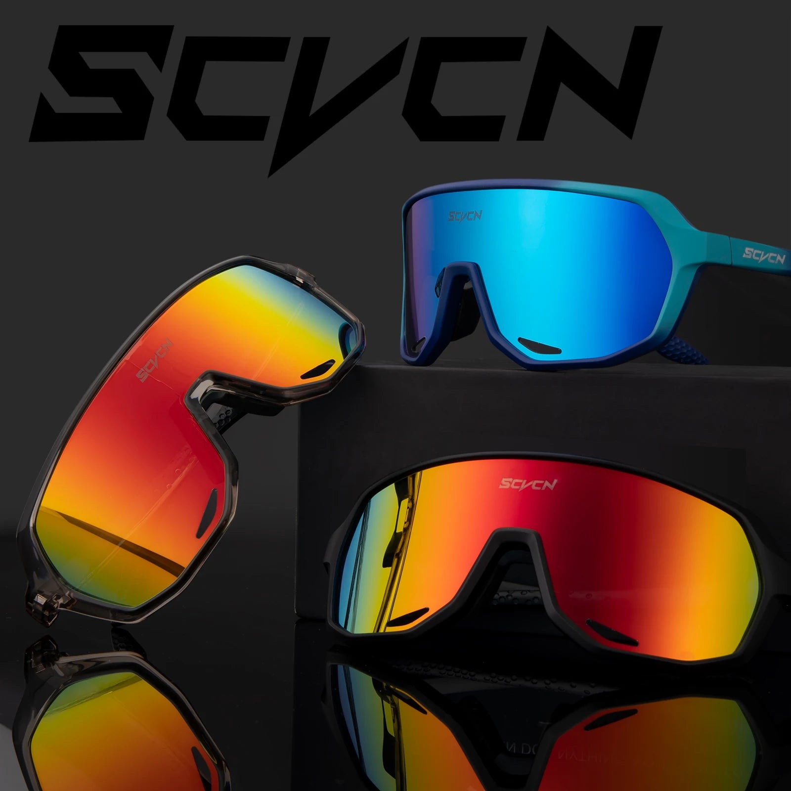 Lunettes de Vélo SCVCN UV400 - Lunettes de Sport pour Homme et Femme, Protection UV - BLACKBEARD OUTDOOR INDUSTRIES