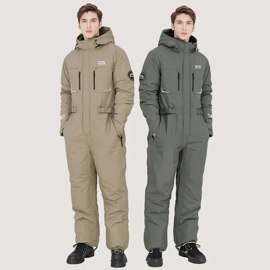 Motorcycle Riding Winter Coldproof Clothing Winter Fashion Waist Designwarm Cotton Jumpsuit Thickened Waterproof Snowmobile Suit BLACKBEARD OUTDOOR INDUSTRIES