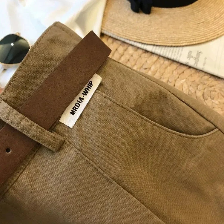 Short Large Femme Été – Style Classique & Décontracté Coupe A-Line, Léger, Coton Mélangé, Taille Mi-haute, Fermeture Zippée Ma boutique