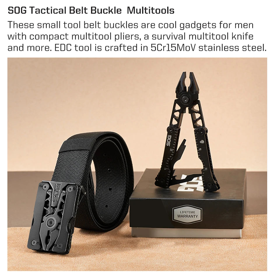 SOG Sync I Traveler EDC Multi-tool with 10 Survival Tools, Tactical & Outdoor Camping Supplies, Portable Travel & Hiking Kit Set BLACKBEARD OUTDOOR INDUSTRIES