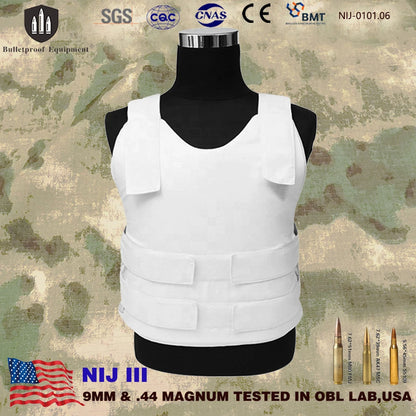 Gilet pare-balles NIJ IIIA léger - Armure corporelle dissimulable et sécurisée niveau 3A