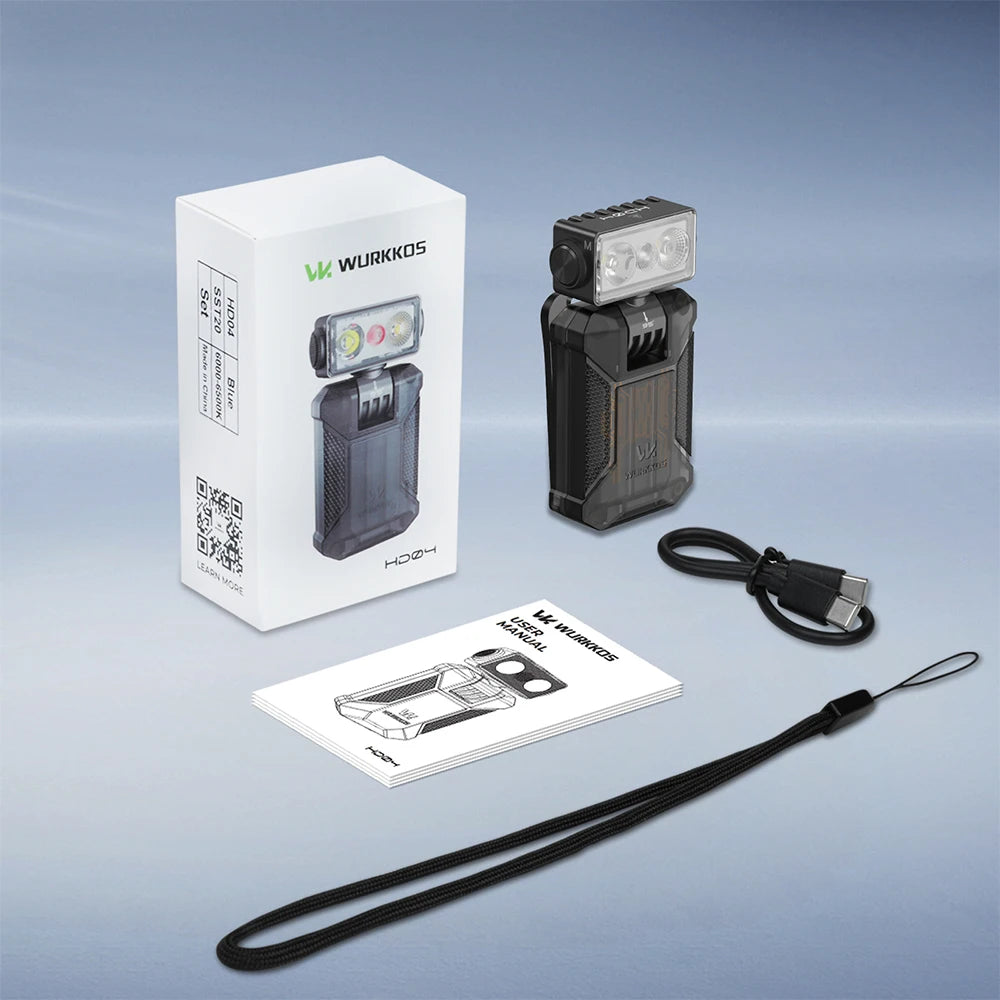Lampe EDC Wurkkos HD04 Mini à pince, USB-C, 750 lm