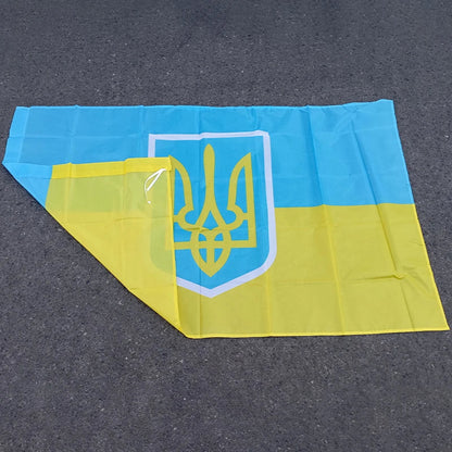 Drapeau Présidentiel Ukrainien – 90x150 cm – Bannière de l'Ukraine – Décoration Intérieure – 100% Polyester BLACKBEARD OUTDOOR INDUSTRIES