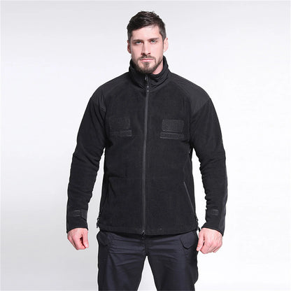 Veste Polaire Tactique Homme Col Monté - Chasse et Randonnée Montagne