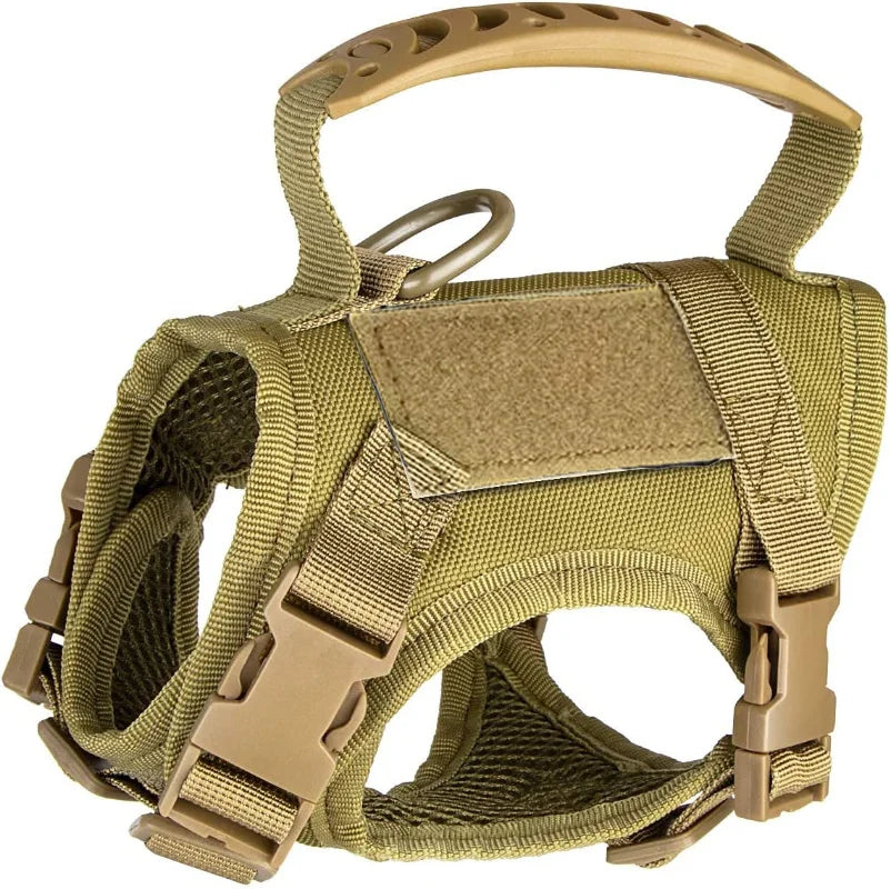 Harnais Chien Petit – Gilet Tactique Nylon avec Laisse, Chiot & Chat