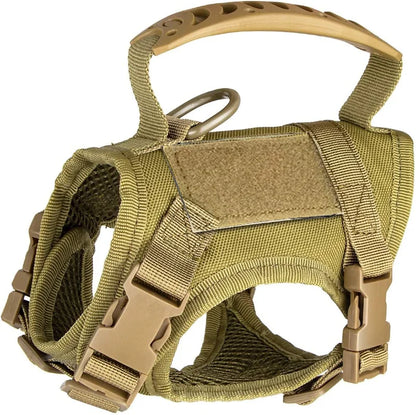 Harnais Chien Petit – Gilet Tactique Nylon avec Laisse, Chiot & Chat