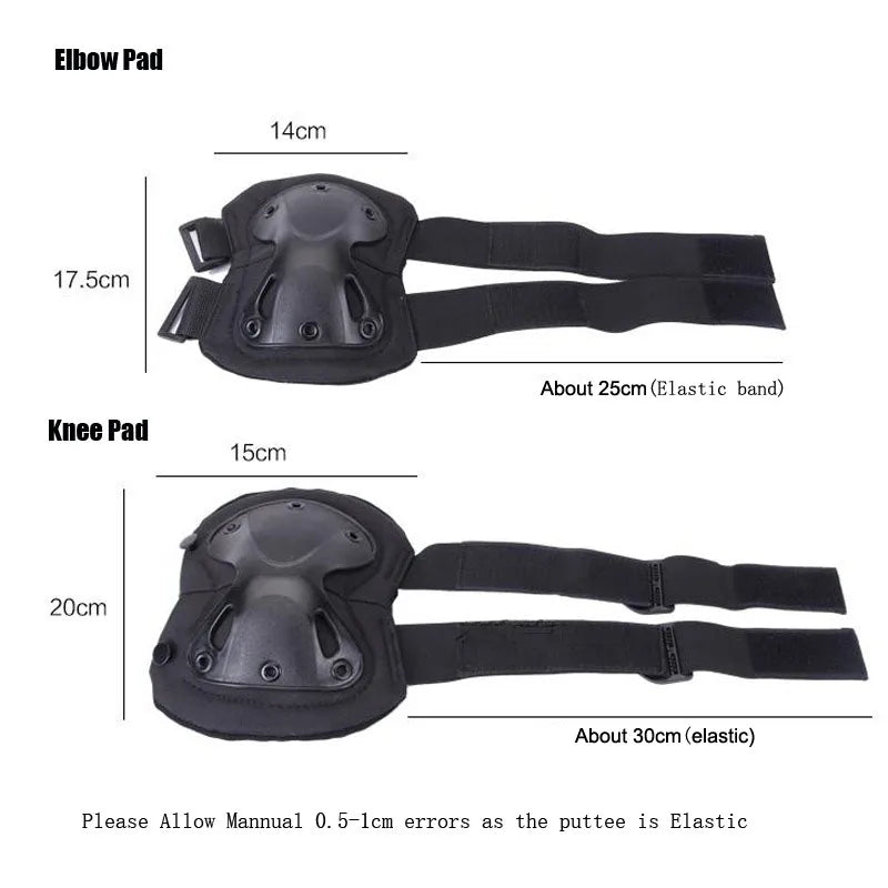 Genouillères et Coudières Tactiques Militaires – Protection Haute Performance pour Airsoft, Chasse, Sports et Entraînements - BLACKBEARD OUTDOOR INDUSTRIES