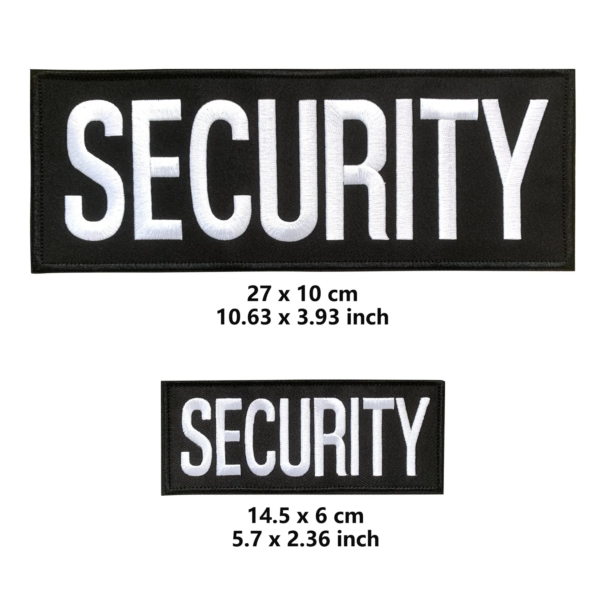 Lot de 2 Patches Brodés SWAT et security  – Grand Format – Style Militaire – Velcro - BLACKBEARD OUTDOOR INDUSTRIES
