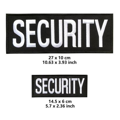 Lot de 2 Patches Brodés SWAT et security  – Grand Format – Style Militaire – Velcro - BLACKBEARD OUTDOOR INDUSTRIES