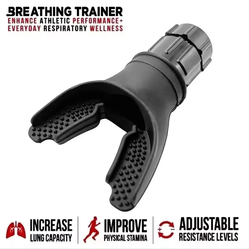 Entraînneur Respiratoire Portable – Renforcement Pulmonaire, Résistance Réglable, Endurance | Noir & Blanc - BLACKBEARD OUTDOOR INDUSTRIES