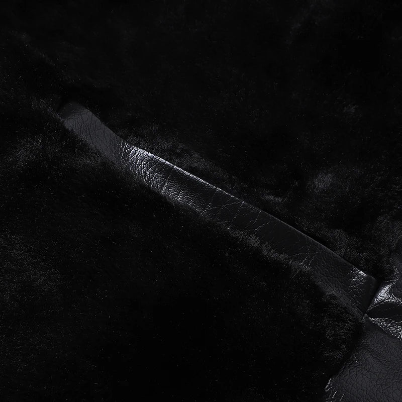 YJKVUR Men's Fleece-Lined Warm Faux Leather Jacket Waterproof Windproof Autumn Winter New Arrival Man Motorcycle Stylish Coat ﻿ BLACKBEARD OUTDOOR INDUSTRIES