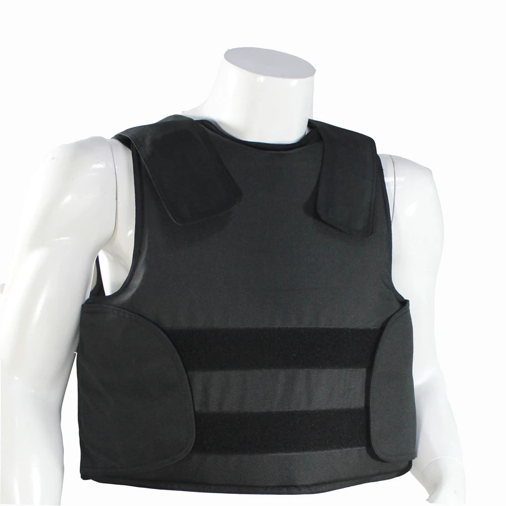 Gilet Pare-Balles Tactique NIJ IIIA — Protection Balistique Niveau 3A, Noir, Tailles S à XL
