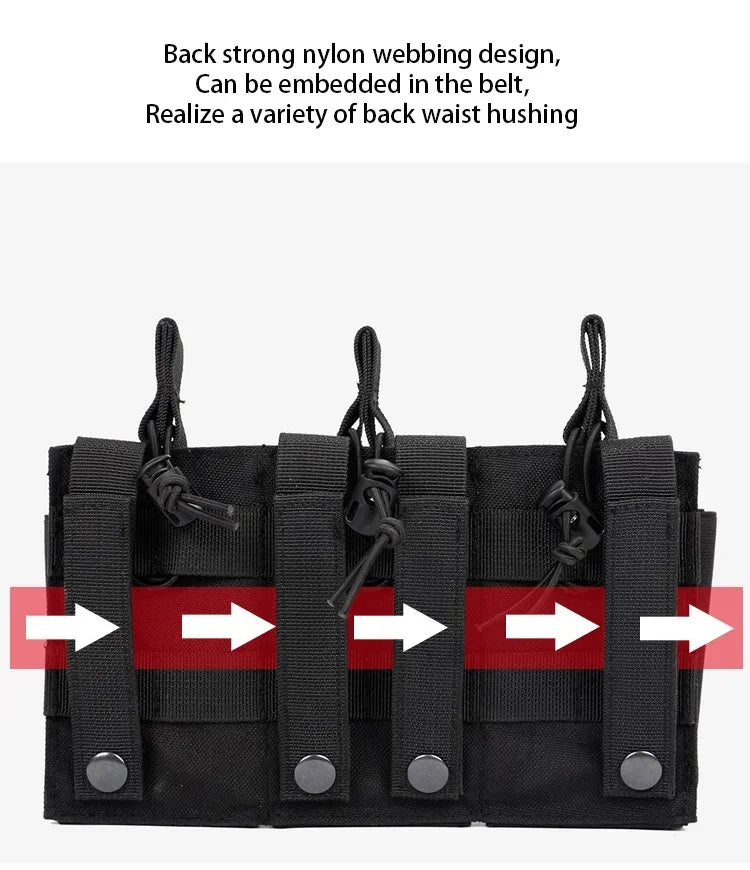 Porte chargeurs Tactical EDC Triple pour M4, M14, M16, AK, AR, Glock (Système MOLLE) BLACKBEARD OUTDOOR INDUSTRIES