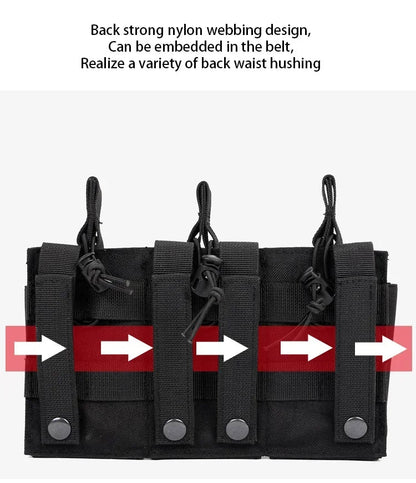 Porte chargeurs Tactical EDC Triple pour M4, M14, M16, AK, AR, Glock (Système MOLLE) BLACKBEARD OUTDOOR INDUSTRIES
