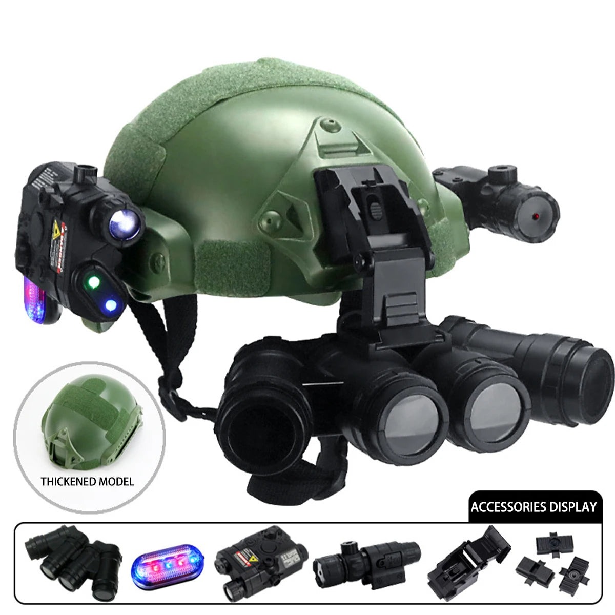 Kit Casque Tactique Enfant Airsoft – Vision Nocturne, Lampe & Visée Laser Multifontions - BLACKBEARD OUTDOOR INDUSTRIES