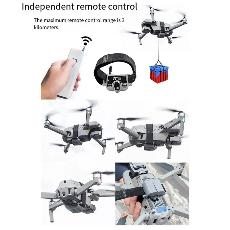 Lanceur Airdrop Universel Télécommandé pour Drone DJI Mini 2, Mini SE, Air, Air 2 — Airsoft & Livraison - BLACKBEARD OUTDOOR INDUSTRIES