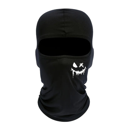 Cagoule visage souriant coupe-vent pour cyclisme et outdoor