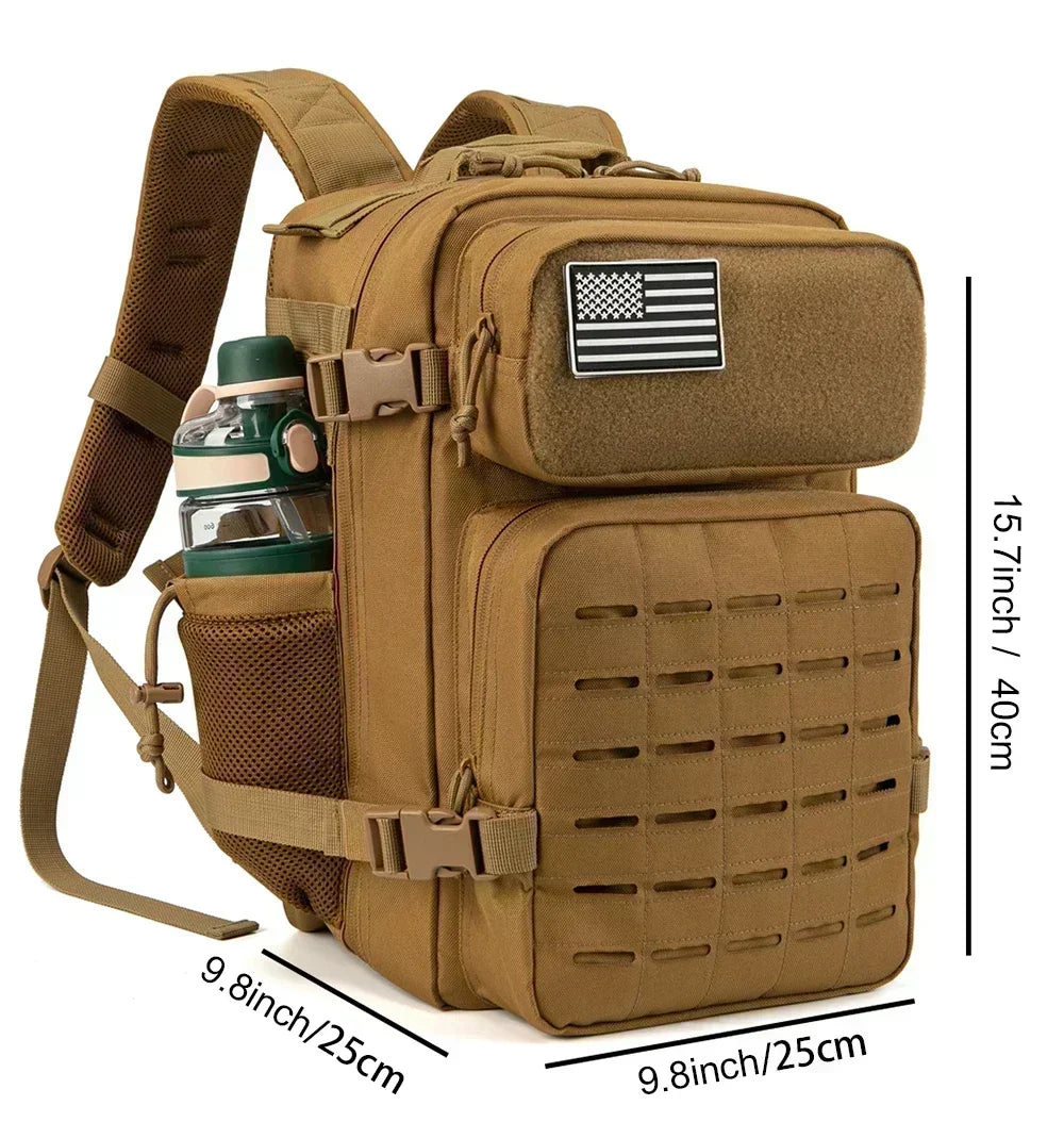 Sac à Dos Tactique Outdoor 25L/45L – Laser Cut MOLLE, Rucksack Polyvalent pour Homme et Femme - BLACKBEARD OUTDOOR INDUSTRIES