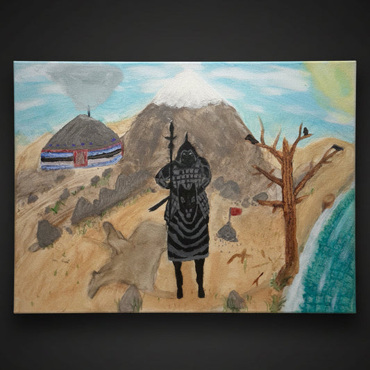 Tableau original – Le Cavalier des Steppes - BLACKBEARD OUTDOOR INDUSTRIES